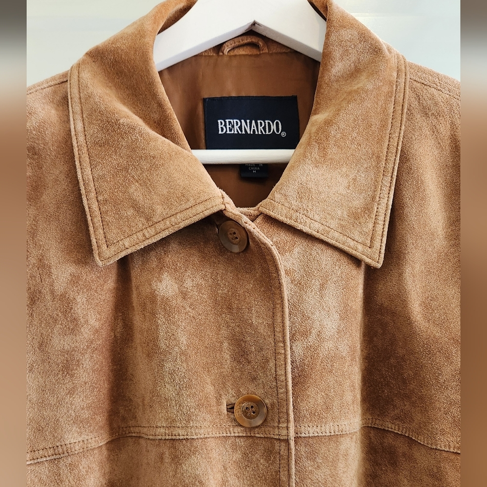 Bernardo Genuine Soft Suede Leather Jacket - Picture 4 of 16